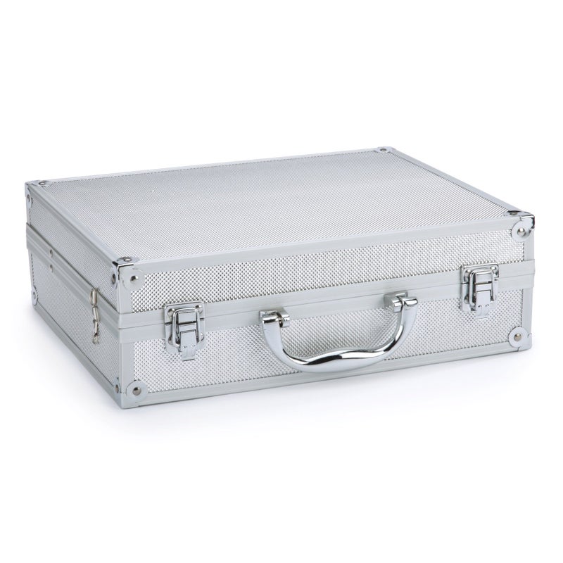 Top Performance Clipper Cases â€” Durable Aluminum Clipper Cases for Professional Pet Groomers, Chrome - Image 1